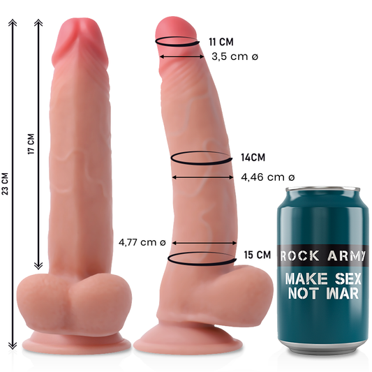 ROCKARMY - DUAL DENSITY LEOPARD REALISTIC DILDO 23 CM -O- 4.77 CM