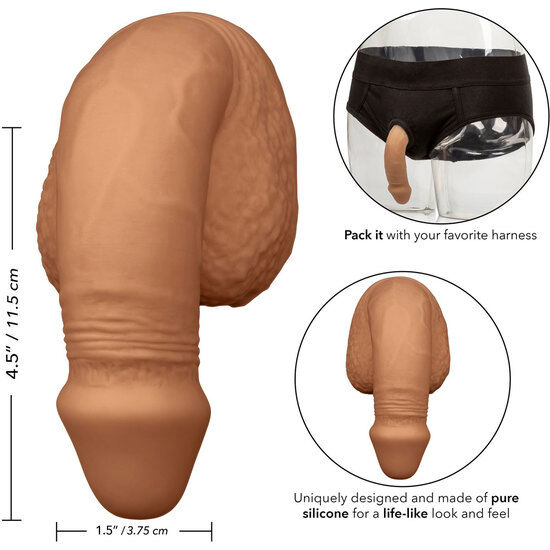 CALEXOTICS - PACKING PENIS PENE DE SILICONA 12.75CM CARAMELO