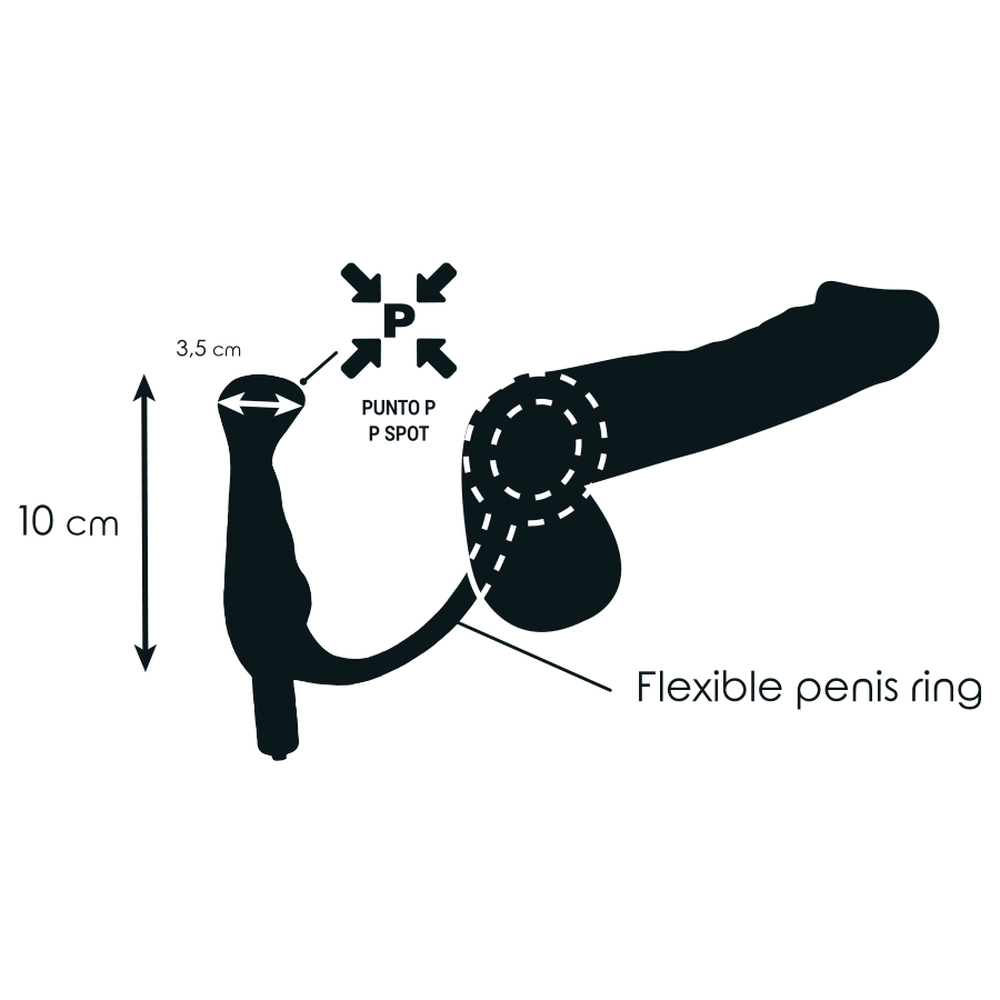 ADDICTED TOYS - BLACK PROSTTIC VIBRATOR 10 CM