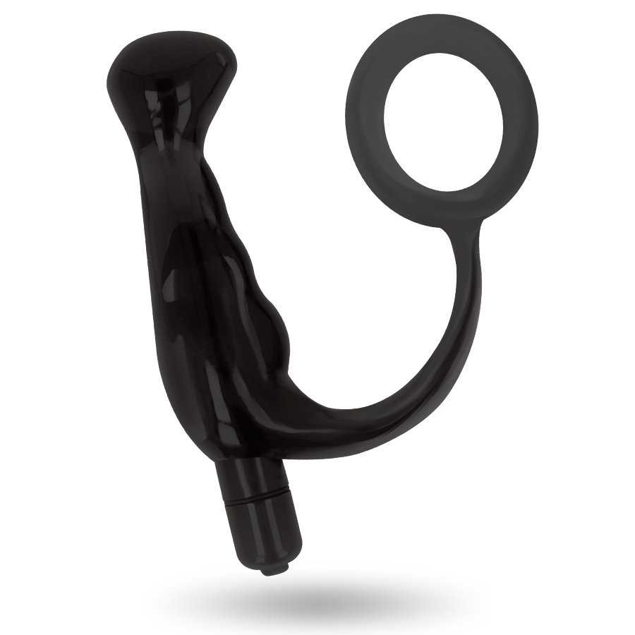 ADDICTED TOYS - BLACK PROSTTIC VIBRATOR 10 CM