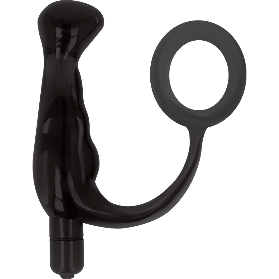 ADDICTED TOYS - BLACK PROSTTIC VIBRATOR 10 CM