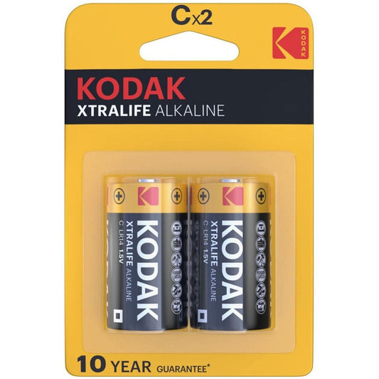 KODAK - XTRALIFE ALKALINE BATTERIES CX 2 UNITS