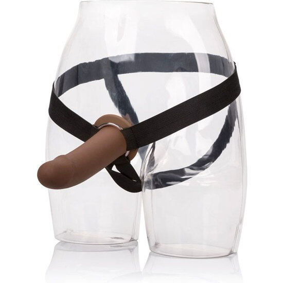 CALEXOTICS - HARNESS WITH BROWN HOLLOW DILDO