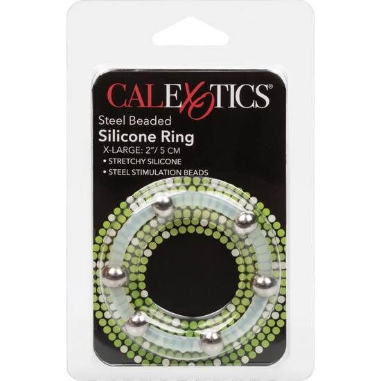 CALEXOTICS - SILICONE RING WITH STEEL BEADS SIZE XL