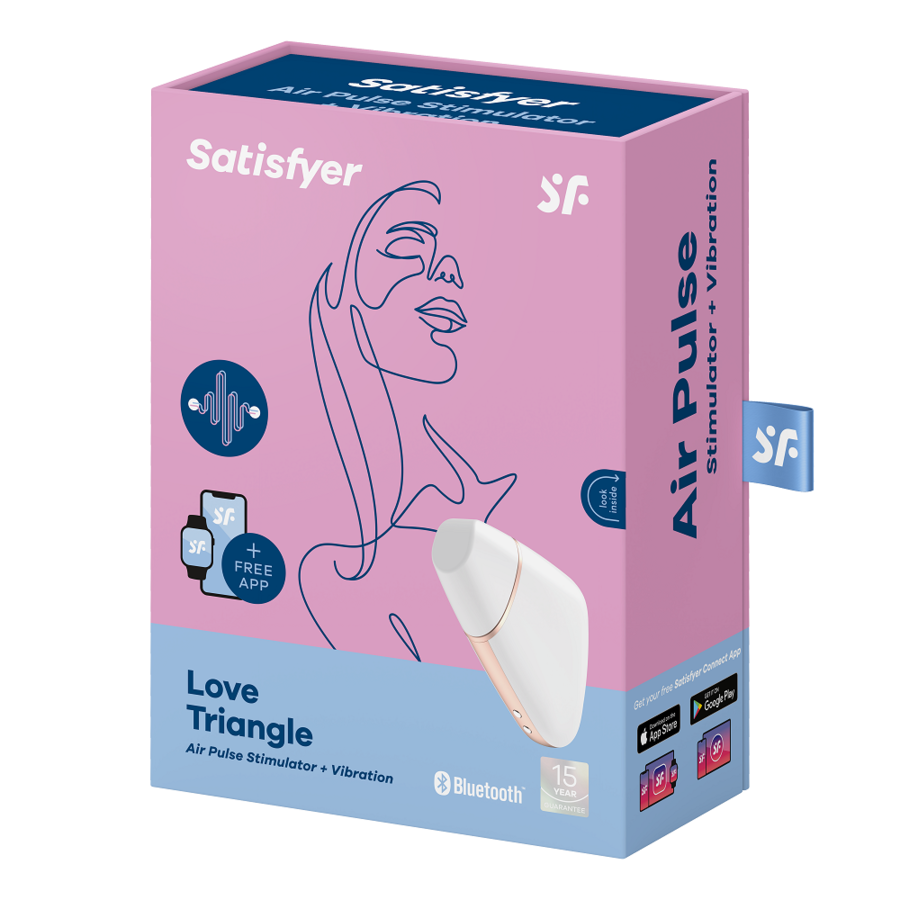 SATISFYER - LOVE TRIANGLE STIMULATOR AND VIBRATOR BLACK