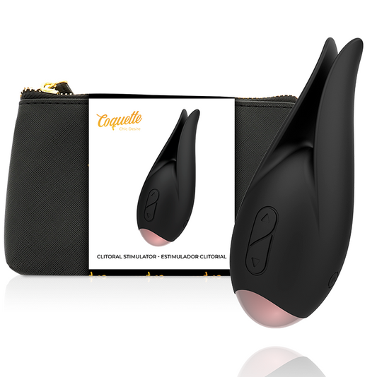 COQUETTE CHIC DESIRE - BLACK / GOLD FLOWER CLITORIS STIMULATOR