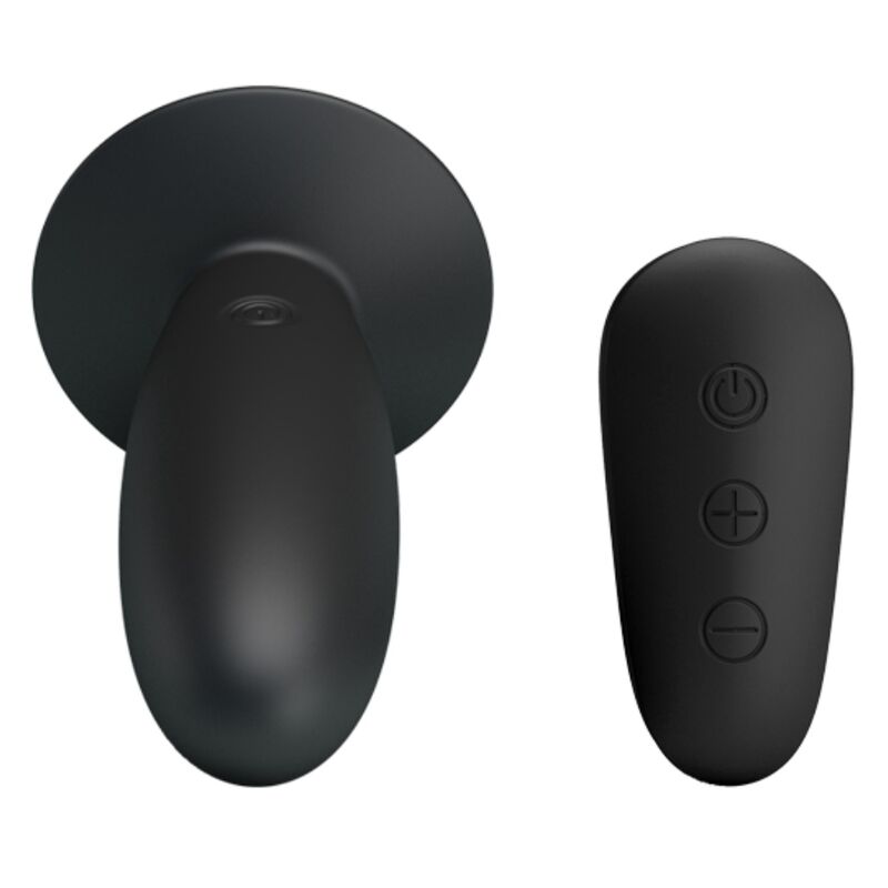 MR PLAY - BLACK VIBRATING ANAL PLUG WITH REMOTE CONTROL