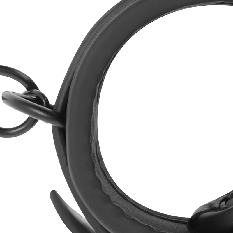 FETISH SUBMISSIVE - VEGAN LEATHER HANDCUFFS WITH NOPRENE LINING