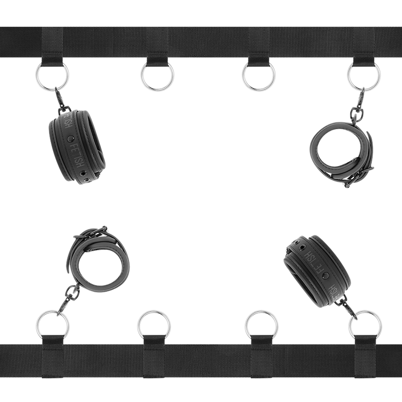 FETISH SUBMISSIVE - LUXURY BED BINDING SET WITH NEOPRENE LINING