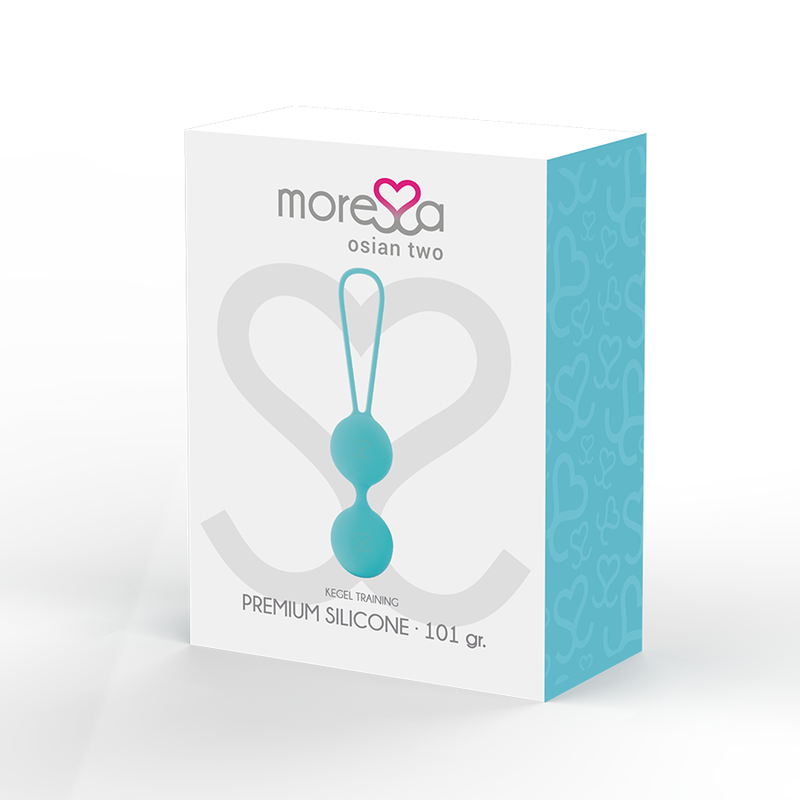 MORESSA - OSIAN TWO PELVIC FLOOR TRAINING 101gr PREMIUM SILICONE TURQUOISE