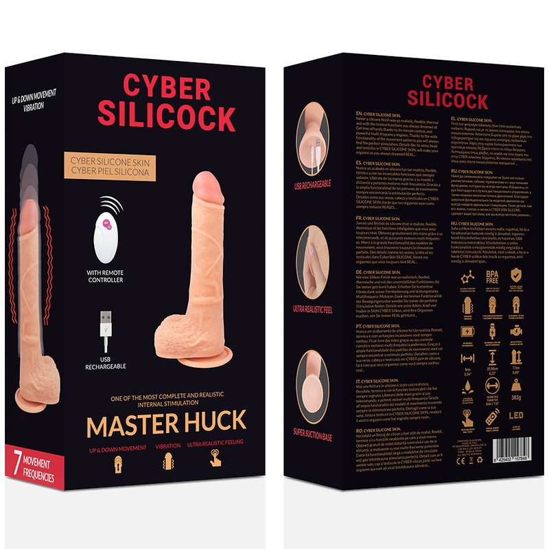 CYBER SILICOCK - REALISTIC MASTER HUCK REMOTE CONTROL 20.9 CM -O- 4 CM