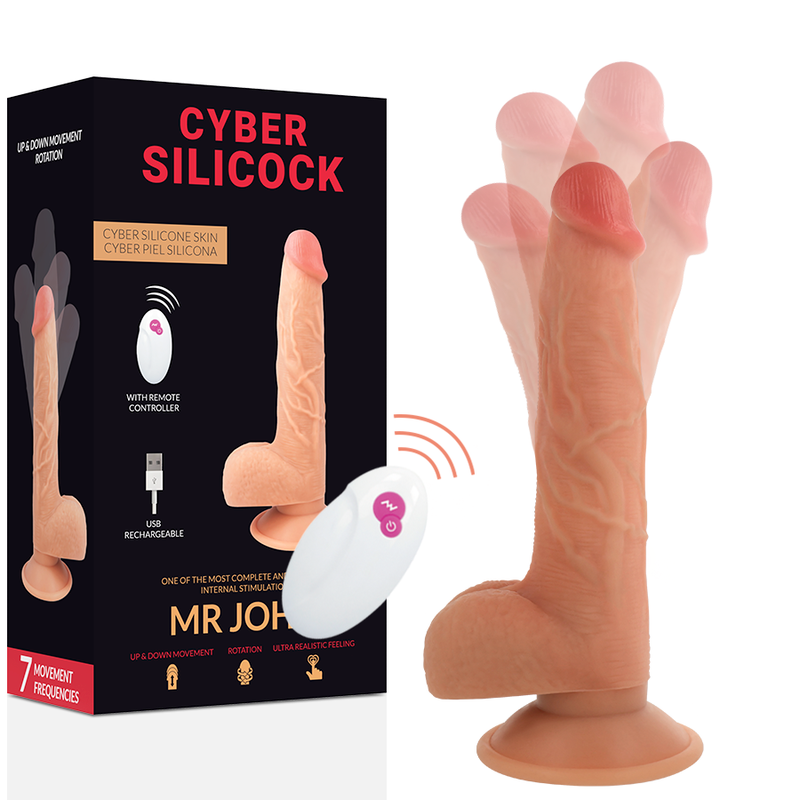 CYBER SILICOCK - REALISTIC REMOTE CONTROL MR JOHN 23.88 CM -O- 4.3 CM